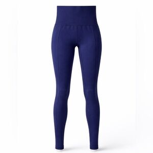 HOMMA Navy High Waisted Compression Leggings SP NWOT Tummy Control 32”